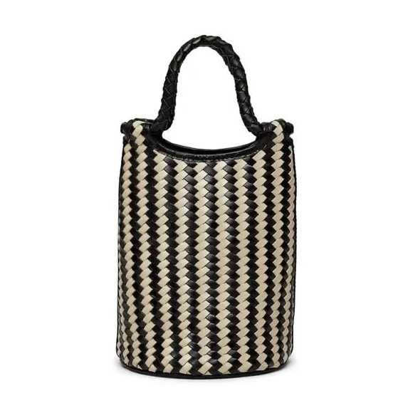 NWOT Bembien Lina bucket bag in noir stripe - Picture 1 of 9